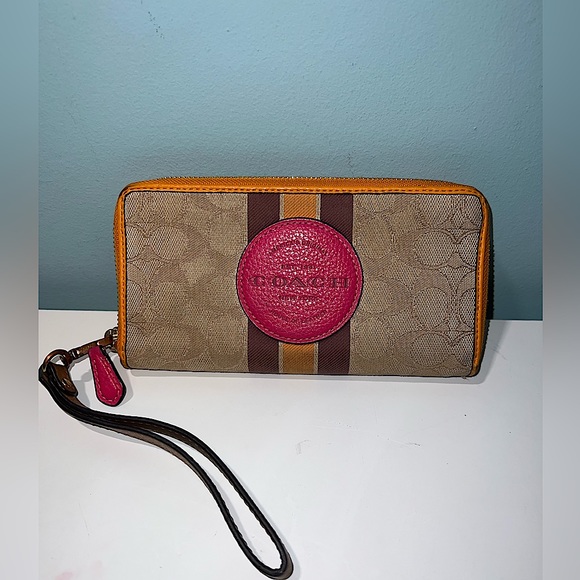 Coach Bags Coach Dempsey Large Zip Around Walletwristlet In